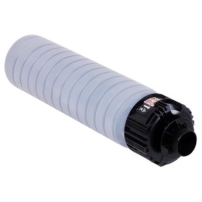 Gray printer toner cartridge with black cap.