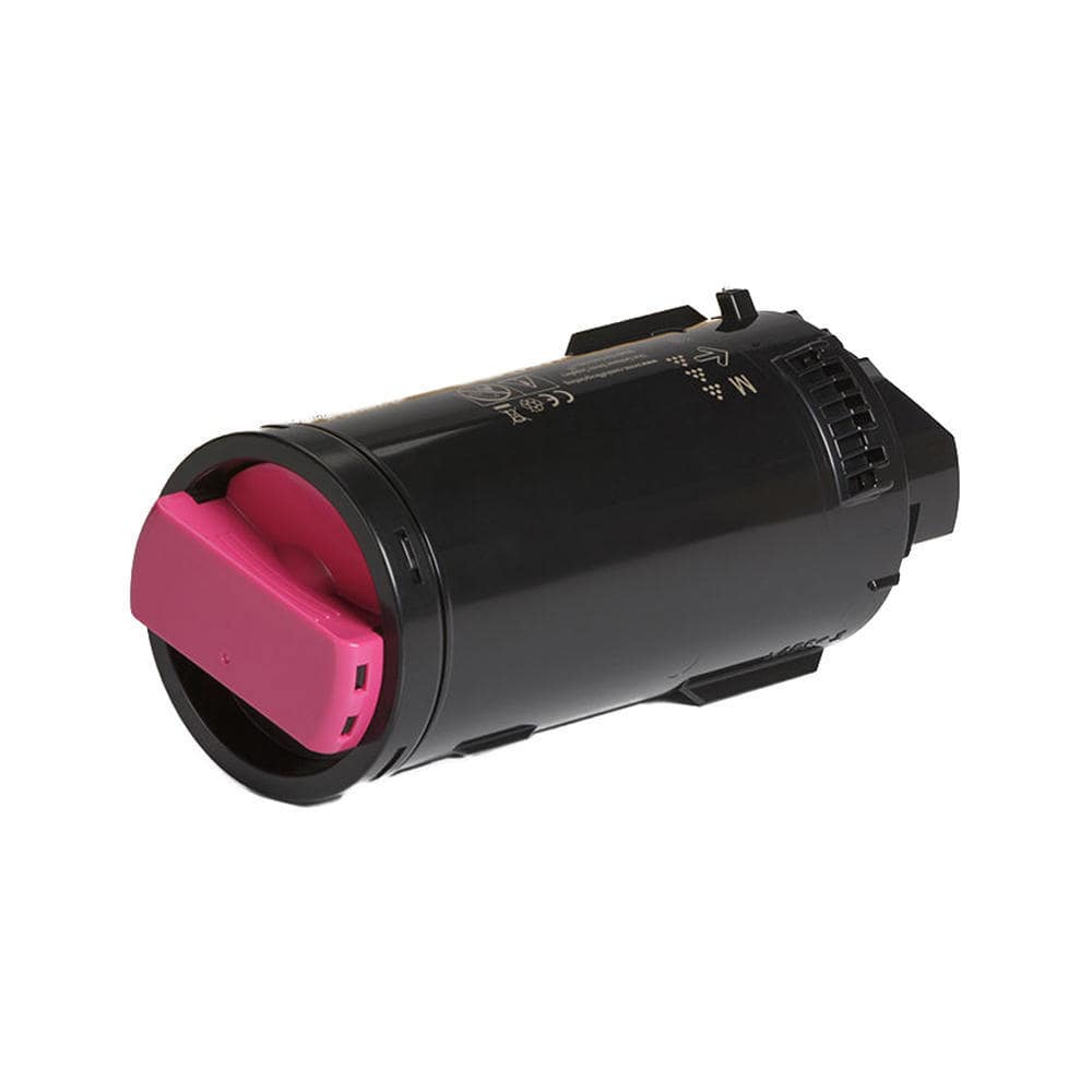 Black and magenta printer toner cartridge.